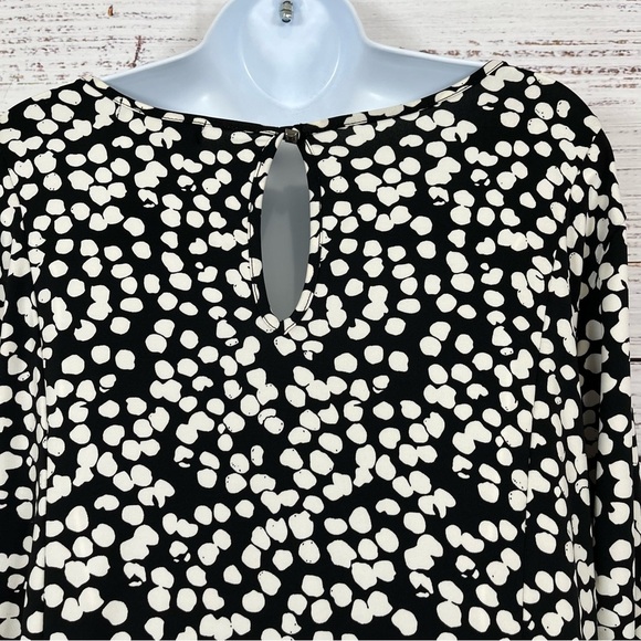 Ellos Black Geometric Print 3/4 Sleeve Shift Dress NWOT - Picture 6 of 14